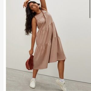 Everlane The Weekend Tiered Dress Womens Size L Beach Summer